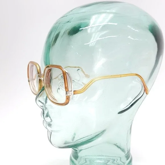Vintage Drop Frame Glasses Gold Eyeglasses Mod 870 B Frames Only 52-18-140